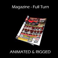 Magazine Full Turn Opening Rigged Animated