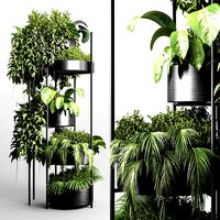 Indoor plant plant stand metal vase 08