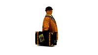 3D Clockwork Toy Traveler with Suitcase model