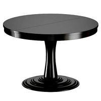 Aniston Black 45 Round Extension Dining Table Crate and Barrel