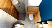 Small bathroom patchwork and wood
