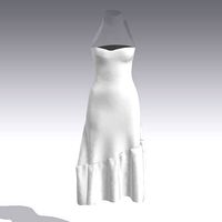 ASYMETRIC STRAPLESS  DRESS