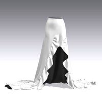 SKIRT ASYMETRIC RUFFLED