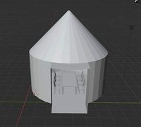 table and chairs in tent