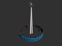 3D model low-poly stele Zlatoust