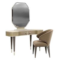 Michael Amini LANTERNA vanity desk and chair
