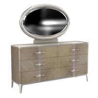 Michael Amini LANTERNA Storage Console Dresser  Mirror
