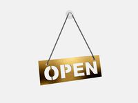 Open door  lable