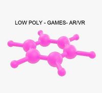 Low Poly Benzene Molecule - Chemistry Lab