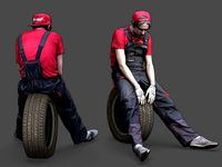 Stylized Car Mechanic Character