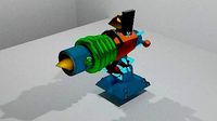 Sci fi low poly toon missle launcher