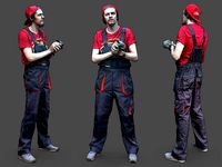 Stylized Car Mechanic Character
