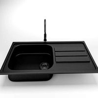 black kitchen sink