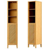 John Lewis and Partners Chevron Tallboy Bathroom Cabinet