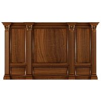 Wall wood boiserie paneling