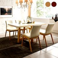 Amar marble dining table for 5 people 2color