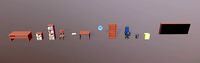 Low Poly Stylized Classroom Assets