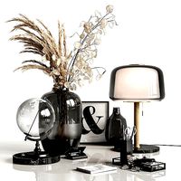 Decorative set in black colors