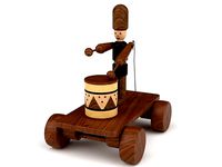 Wooden toy drummer