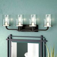 Kylee 4 - Light Iron Black Brushed Nickel Vanity Light