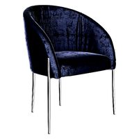 Chair velor dark blue Garda Decor