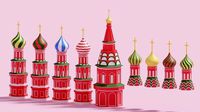 Moscow Kremlin Saint Basils Cathedral Russia