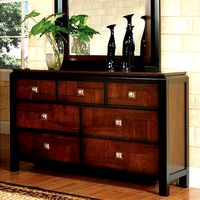Acacia-Walnut Diamondback 7 Drawer Dresser