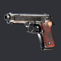 3d hand gun like Beretta M9 style 3D model
