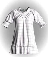 Cotton Smocked Trapeze Dress In White