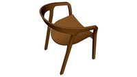 Chaise bois Maison Aubergine
