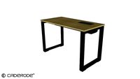 Mesa de Trabalho Plataforma Simples Principal c/ Pé Quadro - 1200x600