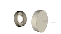 Plafon Arandela Plan 40cm vidro 21cm 7W