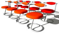 LOT DE 8 CHAISES 'COBRA' DE GIOTTO STOPPINO