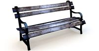 Wooden Bench 3d model
