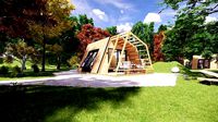 glamping pod tiny house vacation house on 18 m2 with terrace 8m
