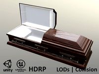 Casket Beech Wood- Unity - HDRP - UE4