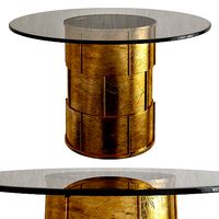 Lillian Gold Dining Table 3d model