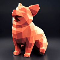 Welsh Corgi Low Poly 2