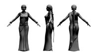 saree india girl woman 3d model