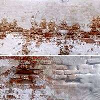 Brick wall with plaster