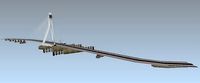 Lowpoly 3d model Erasmus bridge Rotterdam