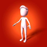 Cartoon Stickman - Rigged