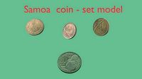 Samoa coin - set model