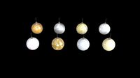 Christmas balls 3D model 8 types