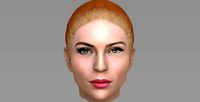 Beautiful redhead woman head TYPE 6