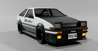 Toyota AE86 Trueno 3dmodeling