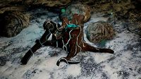 Stylized Rock and Axe and Trunk