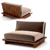 Restoration Hardware oak brule sled chair