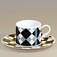 Tartan patterned cup