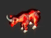 Long flat nose one horn oxen